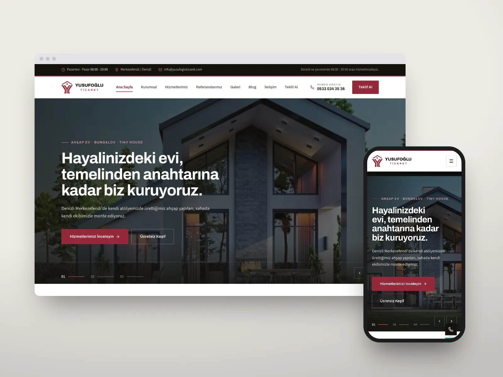 Yusufoğlu Ticaret Web Sitesi — İlgili proje